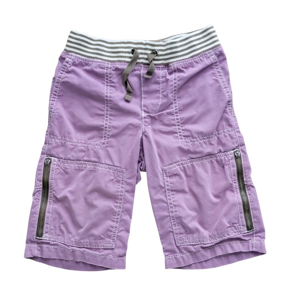 Mini Boden Boys Purple and Brown Techno Cargo Shorts Drawstring Waist 4Y